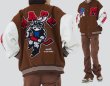 画像2: Rabbit ice hockey embroidery baseball uniform jacket BASEBALL JACKET  blouson  ユニセックス 男女兼用ラビットアイスホッケー刺繍ジャケットスタジアムジャンパー スタジャン MA-1 ボンバー ジャケット ブルゾン (2)