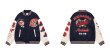 画像9: Little Red Riding embroidery baseball uniform jacket BASEBALL JACKET  blouson  ユニセックス 男女兼用レッド刺繍ジャケットスタジアムジャンパー スタジャン MA-1 ボンバー ジャケット ブルゾン (9)