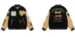画像2: letter emblem embroidery baseball uniform jacket BASEBALL JACKET  blouson  ユニセックス 男女兼用レターエンブレム刺繍ジャケットスタジアムジャンパー スタジャン MA-1 ボンバー ジャケット ブルゾン (2)