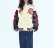 画像13: Little Red Riding embroidery baseball uniform jacket BASEBALL JACKET  blouson  ユニセックス 男女兼用レッド刺繍ジャケットスタジアムジャンパー スタジャン MA-1 ボンバー ジャケット ブルゾン (13)