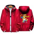 画像6:  Simpson's joint hooded jacket blouson  ユニセックス 男女兼用シンプソンジョイントフーディーウインドブレーカージャケットスタジアムジャンパー スタジャン MA-1 ボンバー ジャケット ブルゾン (6)