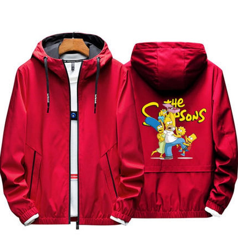 画像6:  Simpson's joint hooded jacket blouson  ユニセックス 男女兼用シンプソンジョイントフーディーウインドブレーカージャケットスタジアムジャンパー スタジャン MA-1 ボンバー ジャケット ブルゾン (6)