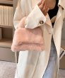 画像5: Pearl chain fur shoulder oblique crossbag tote shoulder hand bag　パールショルダーストラップファートートショルダーバッグ (5)