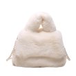 画像3: Pearl chain fur shoulder oblique crossbag tote shoulder hand bag　パールショルダーストラップファートートショルダーバッグ (3)