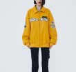 画像8: Letter Embroidery PU Leather Hip Hop Loose Lapel JacketBASEBALL JACKET  blouson  ユニセックス 男女兼用レター刺繍レザーラペルジャケットスタジアムジャンパー スタジャン MA-1 ボンバー ジャケット ブルゾン (8)