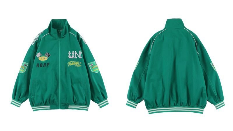 画像4:  stand collar zip up embroidered street baseball uniform jacketHip Hop JacketBASEBALL JACKET  blouson  ユニセックス 男女兼用スタンドカラージップアップカラフル刺繍ジャケットスタジアムジャンパー スタジャン MA-1 ボンバー ジャケット ブルゾン (4)
