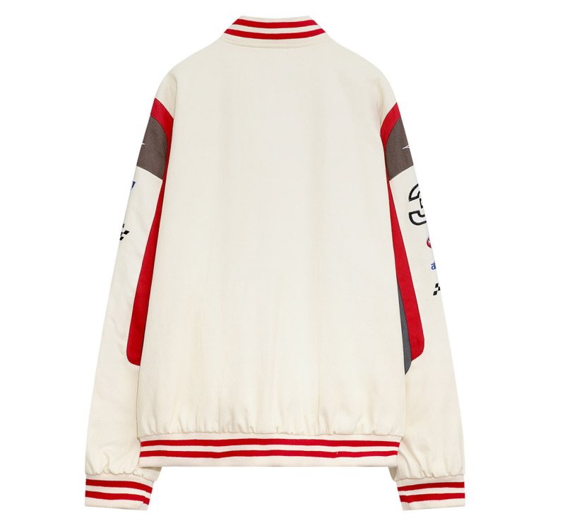 画像4: M&M & emblem embroiderybaseball uniform jacketHip Hop JacketBASEBALL JACKET  blouson  ユニセックス 男女兼用M&M&エンブレムカラフル刺繍ジャケットスタジアムジャンパー スタジャン MA-1 ボンバー ジャケット ブルゾン (4)