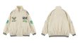 画像6:  stand collar zip up embroidered street baseball uniform jacketHip Hop JacketBASEBALL JACKET  blouson  ユニセックス 男女兼用スタンドカラージップアップカラフル刺繍ジャケットスタジアムジャンパー スタジャン MA-1 ボンバー ジャケット ブルゾン (6)