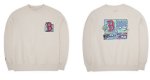 画像1: MLB boston red sox letter  pullover sweatshirt 　 ユニセックス男女兼用MLB boston red soxレタープルオーバートレーナースウェット (1)