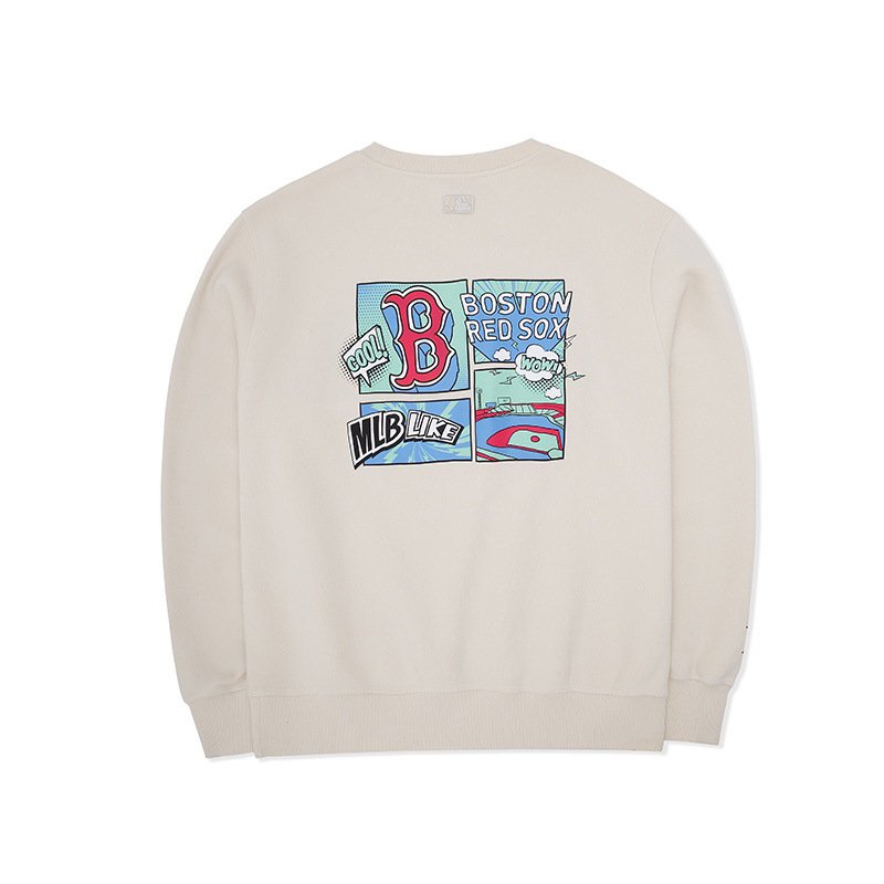 画像4: MLB boston red sox letter  pullover sweatshirt   ユニセックス男女兼用MLB boston red soxレタープルオーバートレーナースウェット (4)