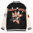 画像1: star rabbit embroidery Hip Hop JacketBASEBALL JACKET  blouson  ユニセックス 男女兼用スターラビットエンブレムジャケットスタジアムジャンパー スタジャン MA-1 ボンバー ジャケット ブルゾン (1)