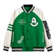 画像2: MILAI PANDA jackets baseball uniform jacket blouson　ユニセッ クス男女兼用バイカラー刺繍スタジアムジャンパー スタジャン ジャケットブルゾン (2)