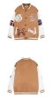 画像3: Little Nili baseball embroidery Hip Hop JacketBASEBALL JACKET  blouson  ユニセックス 男女兼用ベイスボール刺繍エンブレムジャケットスタジアムジャンパー スタジャン MA-1 ボンバー ジャケット ブルゾン (3)