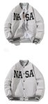 画像6: Nasa logo padded light jackets baseball uniform jacket blouson　ユニセッ クス男女兼用ナサロゴ中綿入りスタジアムジャンパー スタジャン ジャケットブルゾン (6)