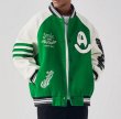 画像7: MILAI PANDA jackets baseball uniform jacket blouson　ユニセッ クス男女兼用バイカラー刺繍スタジアムジャンパー スタジャン ジャケットブルゾン (7)