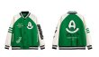 画像10: MILAI PANDA jackets baseball uniform jacket blouson　ユニセッ クス男女兼用バイカラー刺繍スタジアムジャンパー スタジャン ジャケットブルゾン (10)