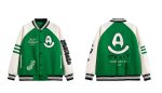 画像10: MILAI PANDA jackets baseball uniform jacket blouson　ユニセッ クス男女兼用バイカラー刺繍スタジアムジャンパー スタジャン ジャケットブルゾン (10)