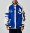 画像8: MILAI PANDA jackets baseball uniform jacket blouson　ユニセッ クス男女兼用バイカラー刺繍スタジアムジャンパー スタジャン ジャケットブルゾン (8)