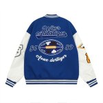 画像2: alphabet baseball jackets baseball uniform jacket blouson　ユニセッ クス男女兼用アルファベットロゴベイスボール刺繍スタジアムジャンパー スタジャン ジャケットブルゾン (2)