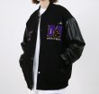 画像8: pop pattern embroidery baseball jackets baseball uniform jacket blouson　ユニセッ クス男女兼用ポップエンブレム刺繍スタジアムジャンパー スタジャン ジャケットブルゾン (8)