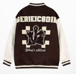 画像1: chess baseball jackets baseball uniform jacket blouson　ユニセッ クス男女兼用チェスベイスボール刺繍スタジアムジャンパー スタジャン ジャケットブルゾン (1)