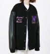 画像3: pop pattern embroidery baseball jackets baseball uniform jacket blouson　ユニセッ クス男女兼用ポップエンブレム刺繍スタジアムジャンパー スタジャン ジャケットブルゾン (3)