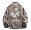 画像1: floral flower windbreaker jacket blouson　ユニセッ クス男女兼用フローラルフラワープリントウインドブレーカースタジアムジャンパー スタジャン ジャケットブルゾン (1)