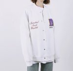 画像13: pop pattern embroidery baseball jackets baseball uniform jacket blouson　ユニセッ クス男女兼用ポップエンブレム刺繍スタジアムジャンパー スタジャン ジャケットブルゾン (13)
