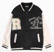 画像4: chess baseball jackets baseball uniform jacket blouson　ユニセッ クス男女兼用チェスベイスボール刺繍スタジアムジャンパー スタジャン ジャケットブルゾン (4)