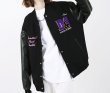 画像12: pop pattern embroidery baseball jackets baseball uniform jacket blouson　ユニセッ クス男女兼用ポップエンブレム刺繍スタジアムジャンパー スタジャン ジャケットブルゾン (12)