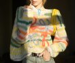 画像2: mohair striped sweater PULLOVER SWEATER Knit  　カラフルボーダーモヘア丸首ラウンドネックセーターニット (2)