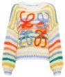 画像4: mohair striped sweater PULLOVER SWEATER Knit  　カラフルボーダーモヘア丸首ラウンドネックセーターニット (4)