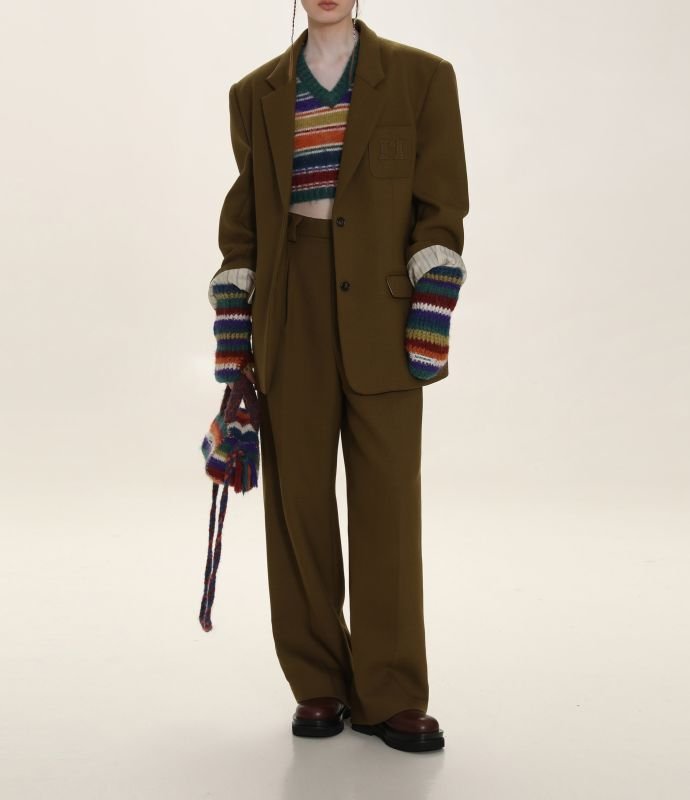 画像5: rainbow wool diagonal cross handbag  tote shoulder hand bag レインボー ウール 斜めクロス ハンドバッグトートショルダーバッグ (5)