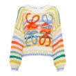 画像1: mohair striped sweater PULLOVER SWEATER Knit  　カラフルボーダーモヘア丸首ラウンドネックセーターニット (1)