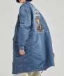 画像5: Donald Duck Embroidered MA-1 Long Jacket Coat 　ユニセックス男女兼用ドナルドダック刺繍MA-1 ロングコート ジャケット (5)
