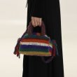 画像2: rainbow wool diagonal cross handbag  tote shoulder hand bag　レインボー ウール 斜めクロス ハンドバッグトートショルダーバッグ (2)