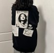 画像4: photo print patchwork  pullover sweatshirt 　 ユニセックス男女兼用フォトプリントパッチワークプルオーバートレーナースウェット (4)