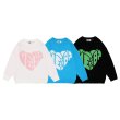 画像7: heart letter logo pullover sweater knit　 ユニセックス男女兼用ハートレターロゴセーターニットプルオーバー (7)
