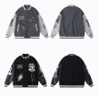 画像5: hip hop boy embroidery baseball jackets baseball uniform jacket blouson　ユニセッ クス男女兼用ヒップホップボーイ刺繍スタジアムジャンパー スタジャン ジャケットブルゾン (5)