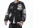 画像7: hip hop boy embroidery baseball jackets baseball uniform jacket blouson　ユニセッ クス男女兼用ヒップホップボーイ刺繍スタジアムジャンパー スタジャン ジャケットブルゾン (7)