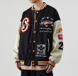 画像10: tropical phoenix  embroidery baseball jackets baseball uniform jacket blouson　ユニセッ クス男女兼用フェニックス刺繍スタジアムジャンパー スタジャン ジャケットブルゾン (10)