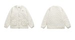 画像3: V neck quilted jacket Coat halfCoat 　ユニセックス男女兼用キルティングVネックハーフコート ジャケット (3)