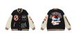 画像4: tropical phoenix  embroidery baseball jackets baseball uniform jacket blouson　ユニセッ クス男女兼用フェニックス刺繍スタジアムジャンパー スタジャン ジャケットブルゾン (4)