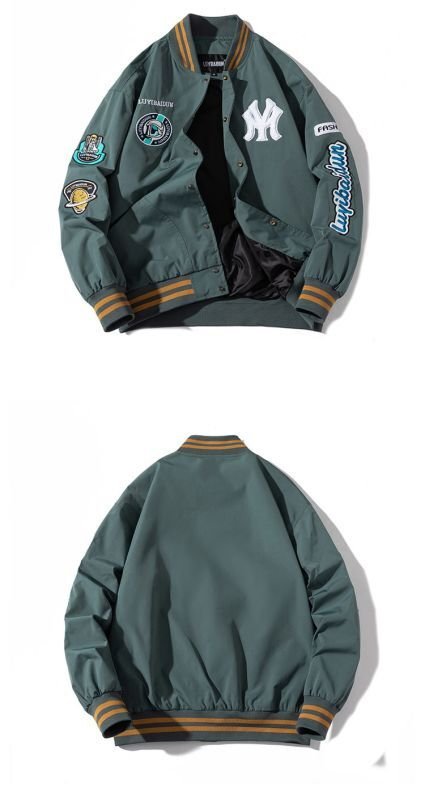 画像5:  men's MLBNY New York Yankees ma1 air force casual pilot jacketbaseball uniform jacket blouson ユニセッ クス男女兼用MLBNYニューヨークヤンキースMA-1パイロットジャケットスタジアムジャンパー スタジャン ジャケットブルゾン (5)