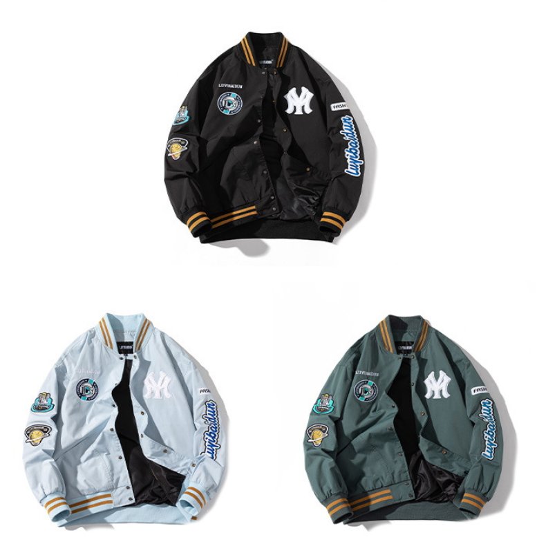 画像10:  men's MLBNY New York Yankees ma1 air force casual pilot jacketbaseball uniform jacket blouson ユニセッ クス男女兼用MLBNYニューヨークヤンキースMA-1パイロットジャケットスタジアムジャンパー スタジャン ジャケットブルゾン (10)