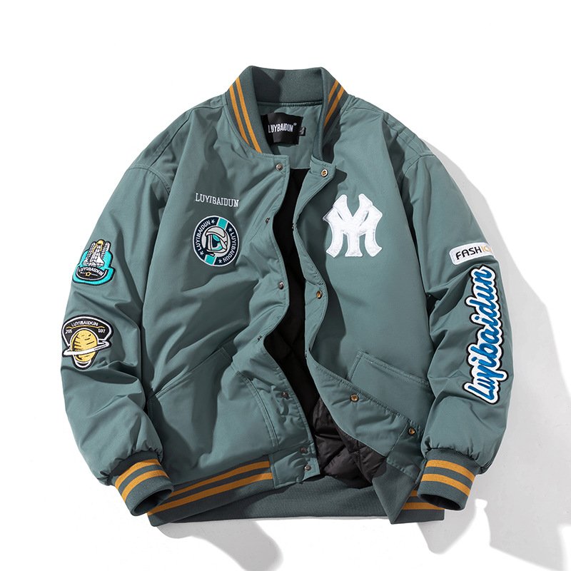 画像8:  men's MLBNY New York Yankees ma1 air force casual pilot jacketbaseball uniform jacket blouson ユニセッ クス男女兼用MLBNYニューヨークヤンキースMA-1パイロットジャケットスタジアムジャンパー スタジャン ジャケットブルゾン (8)