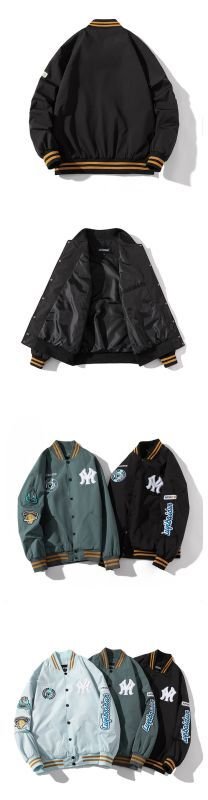 画像11:  men's MLBNY New York Yankees ma1 air force casual pilot jacketbaseball uniform jacket blouson ユニセッ クス男女兼用MLBNYニューヨークヤンキースMA-1パイロットジャケットスタジアムジャンパー スタジャン ジャケットブルゾン (11)