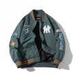 画像2:  men's MLBNY New York Yankees ma1 air force casual pilot jacketbaseball uniform jacket blouson　ユニセッ クス男女兼用MLBNYニューヨークヤンキースMA-1パイロットジャケットスタジアムジャンパー スタジャン ジャケットブルゾン (2)