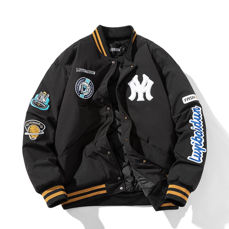 画像7:  men's MLBNY New York Yankees ma1 air force casual pilot jacketbaseball uniform jacket blouson ユニセッ クス男女兼用MLBNYニューヨークヤンキースMA-1パイロットジャケットスタジアムジャンパー スタジャン ジャケットブルゾン (7)