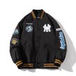 画像12:  men's MLBNY New York Yankees ma1 air force casual pilot jacketbaseball uniform jacket blouson　ユニセッ クス男女兼用MLBNYニューヨークヤンキースMA-1パイロットジャケットスタジアムジャンパー スタジャン ジャケットブルゾン (12)